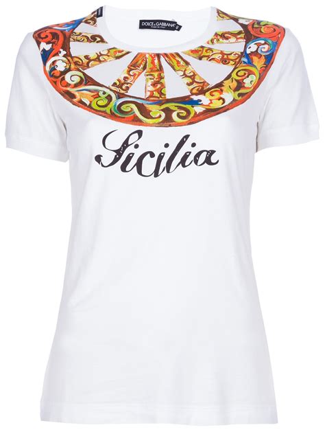 dolce gabbana women santa sicilia tshirts sale|Dolce & Gabbana hoodie sale.